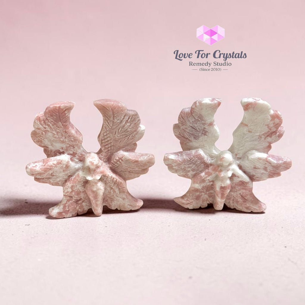 Pink Opal Goddess Angel 12cm - Pink opal