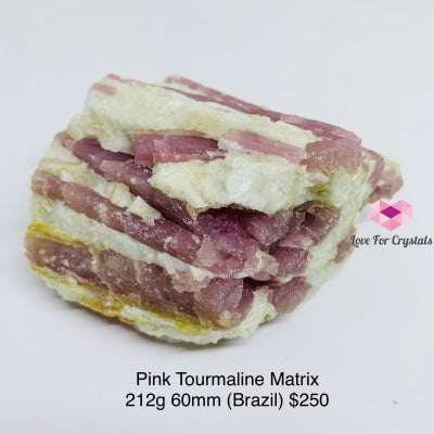 Pink Tourmaline In Matrix Crystal (Brazil) Raw Stones