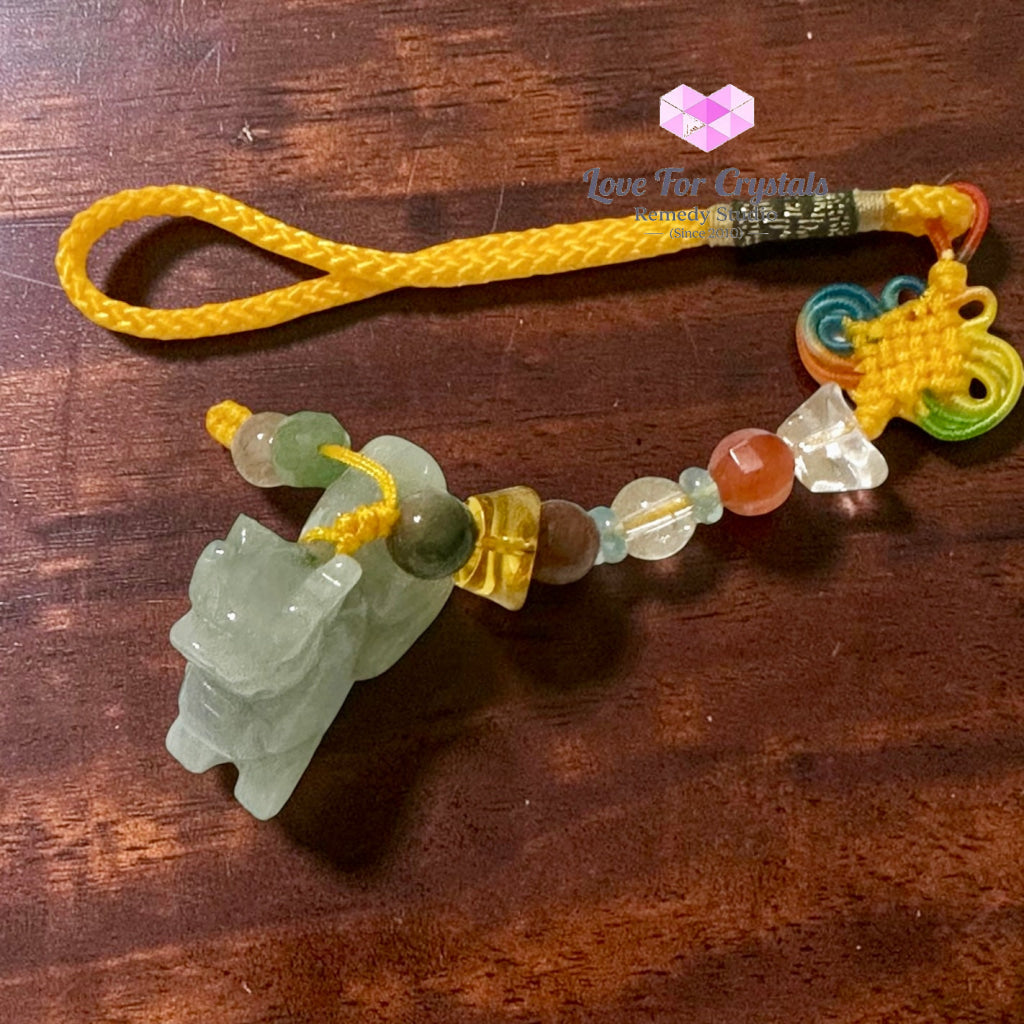 Premium 5 Element Jadeite Pixiu Bag Charm (Wealth • Balance • Protection • Good Fortune) - Jade
