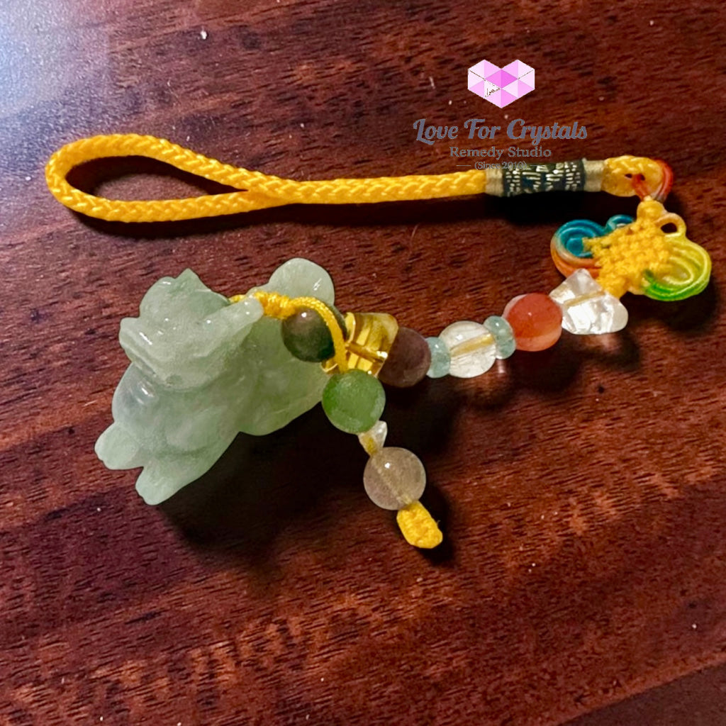 Premium 5 Element Jadeite Pixiu Bag Charm (Wealth • Balance • Protection • Good Fortune) - Jade