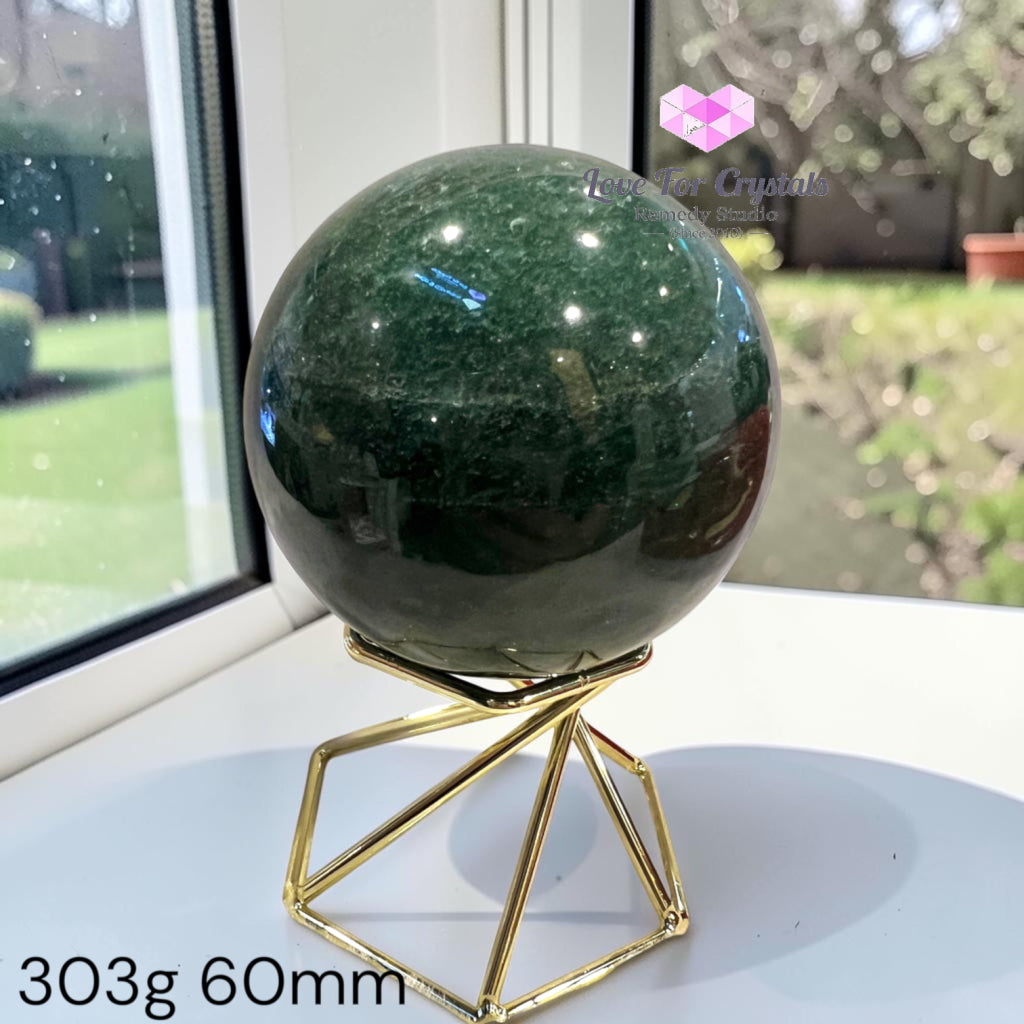 Premium Green Aventurine Sphere (Orb of Fortune & Luck) Brazil (AAA) - 303g 60mm - Crystal spheres
