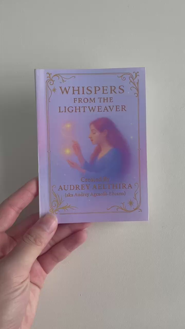 Whispers from the Lightweaver, An Oracle Card Deck by Audrey Aelthira with FREE Crystal Wish Tree Bottle