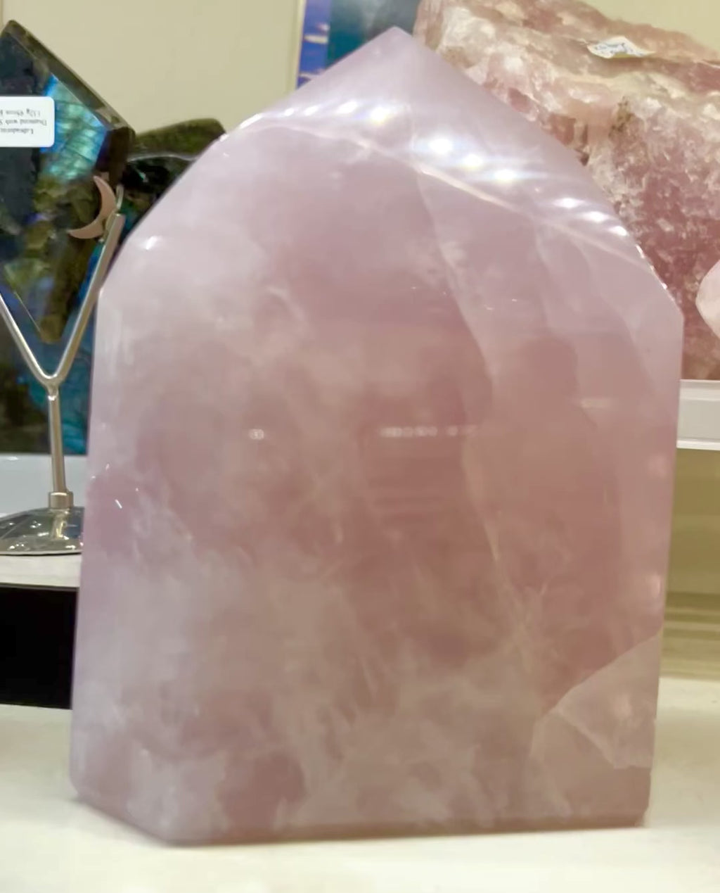 Rose Quartz Large Tower Point (Brazil)