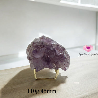 Purple Rutilated Quartz Mini Cluster (with Stand) Rare 110g 45mm Caves Geodes and Clusters