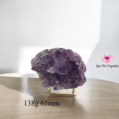 Purple Rutilated Quartz Mini Cluster (with Stand) Rare 138g 65mm Caves Geodes and Clusters