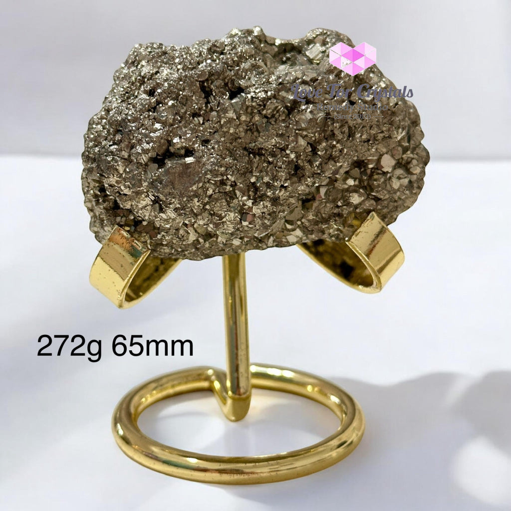 Pyrite Cluster with Stand - 272g 65mm - Pyrite