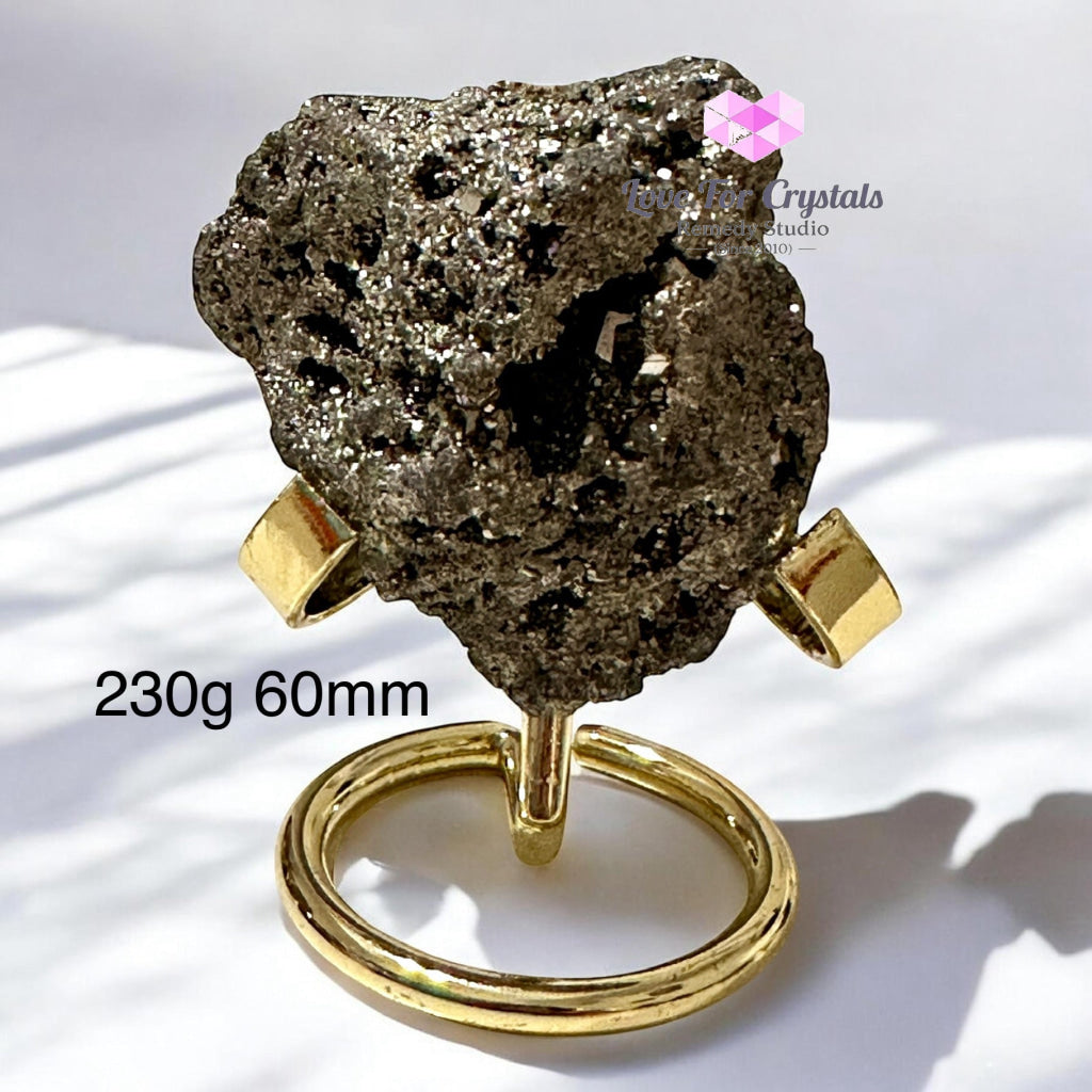 Pyrite Cluster with Stand - 230g 60mm - Pyrite