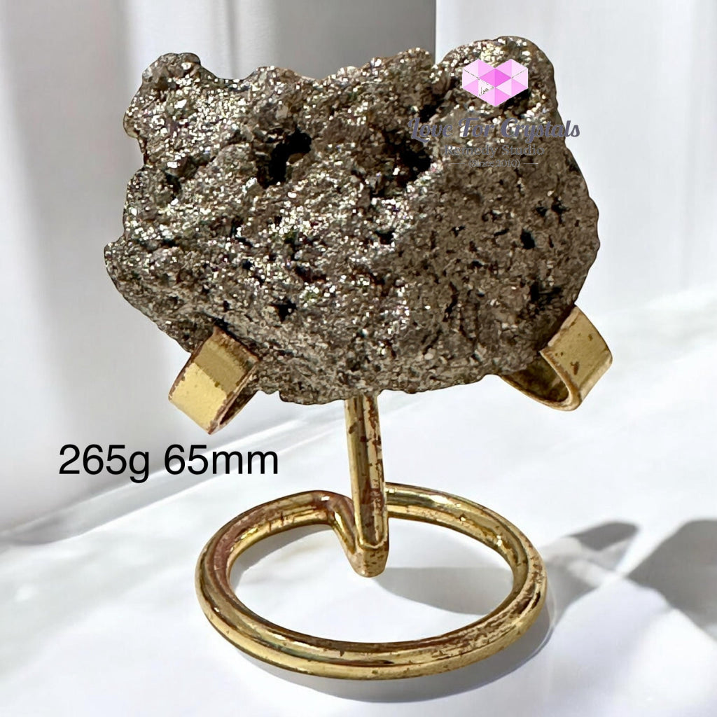 Pyrite Cluster with Stand - 265g 65mm - Pyrite