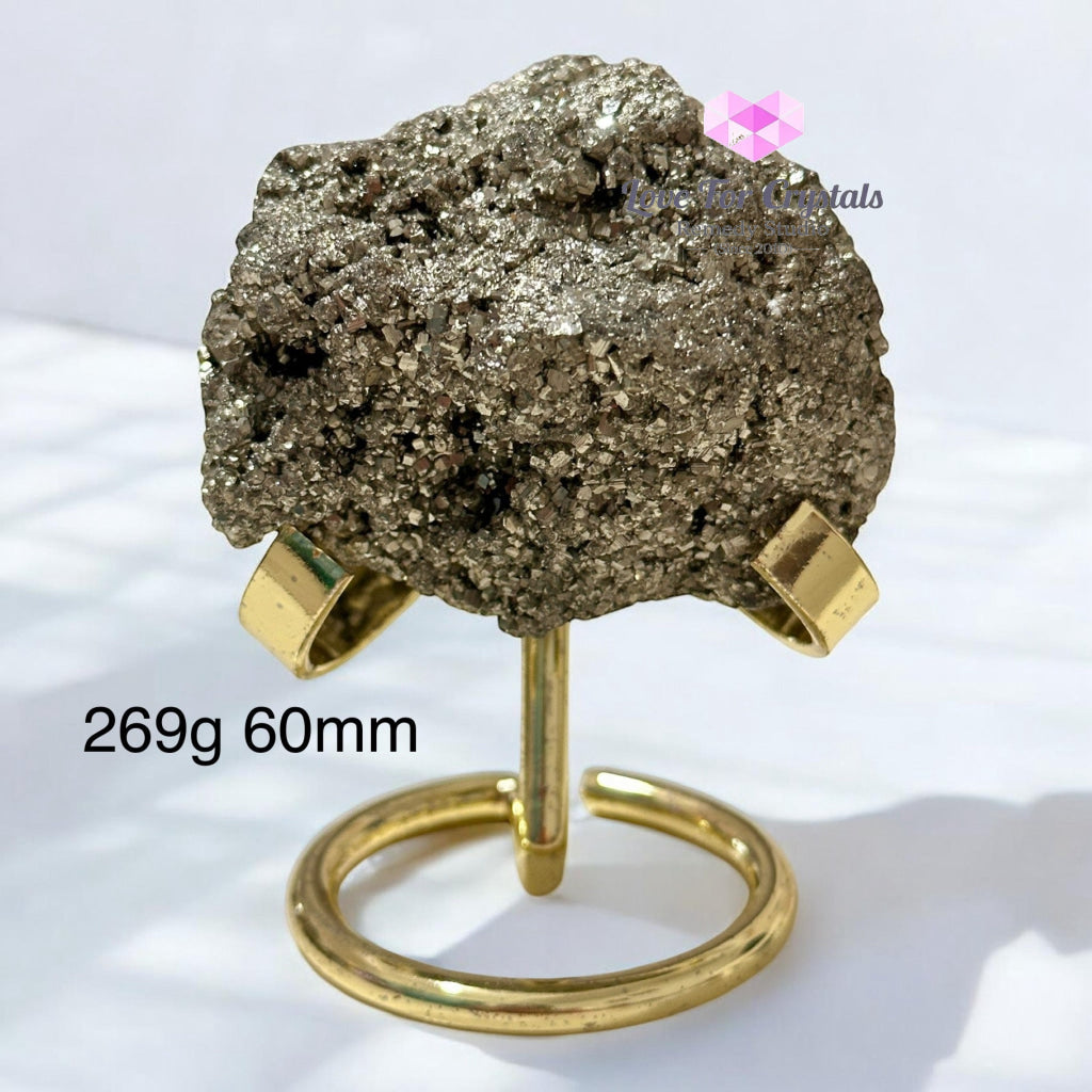 Pyrite Cluster with Stand - 269g 60mm - Pyrite