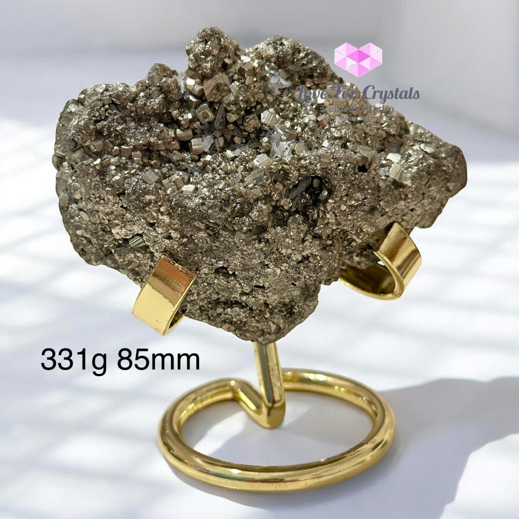 Pyrite Cluster with Stand - 331g 85mm - Pyrite