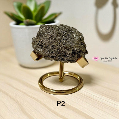 Pyrite Cluster with Stand (50-60mm) Photo 2 Pyrite