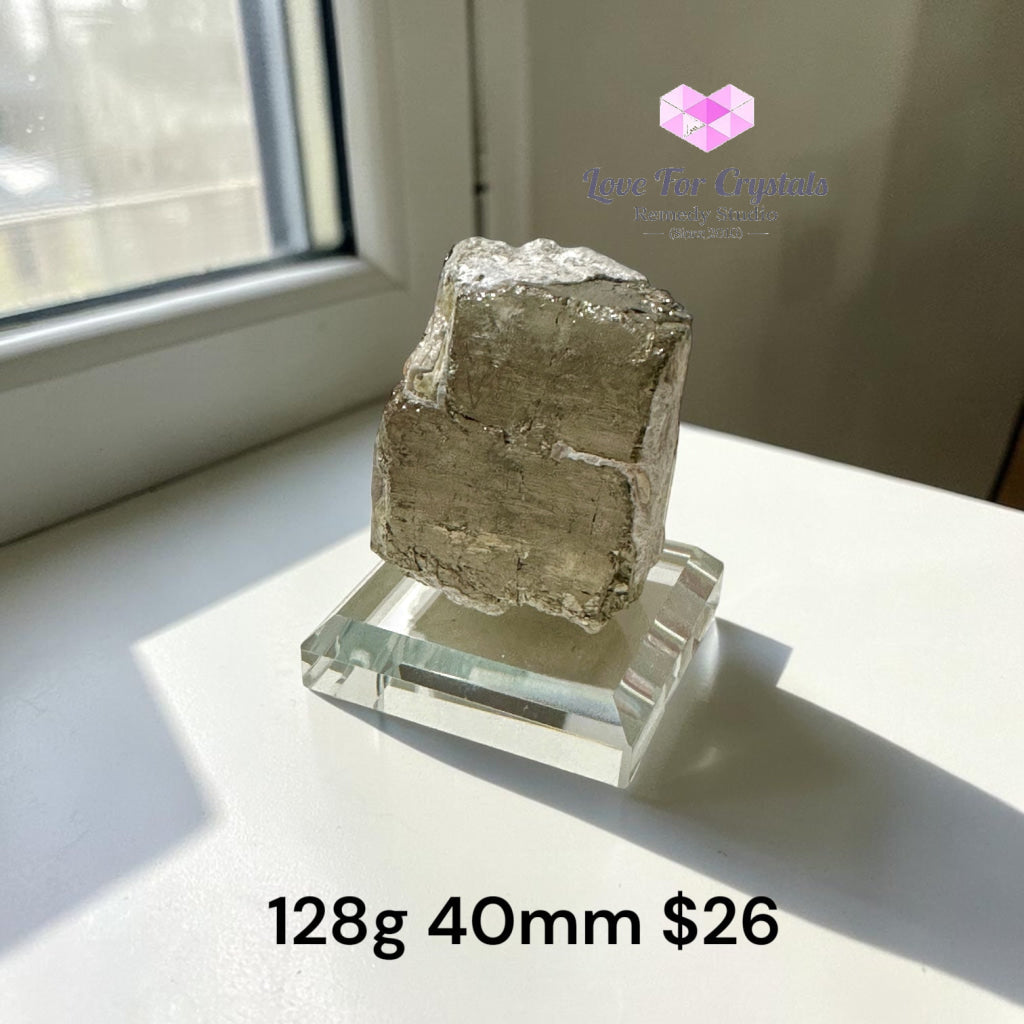 PYRITE CUBEITE (Wealth Builder Stone) Peru - 128g 40mm - Pyrite
