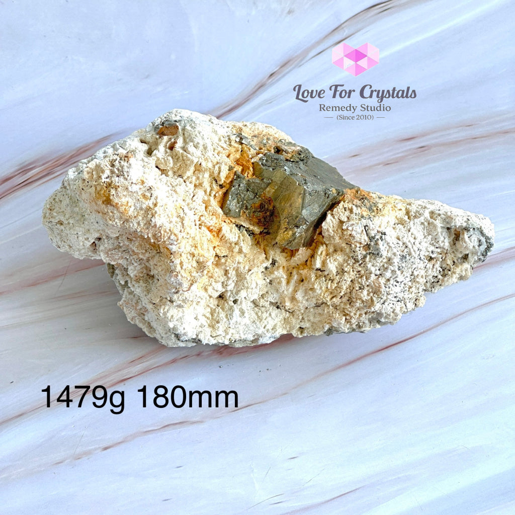 Pyrite Matrix (Mineral Gallery) Peru 1479G 180Mm Raw Crystals