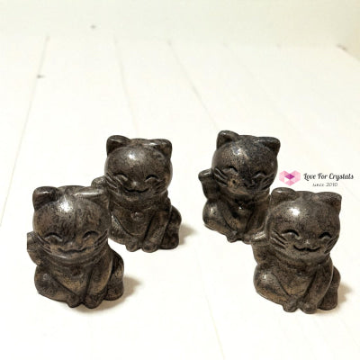 Pyrite Money Cat 55mm (Lightline Essentials) Encoded for Wealth Magnetism Random Piece Pyrite