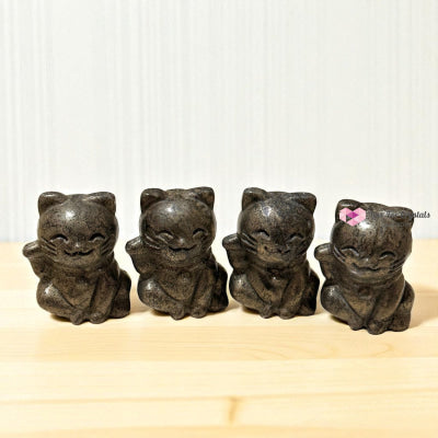 Pyrite Money Cat 55mm (Lightline Essentials) Encoded for Wealth Magnetism Random Piece Pyrite