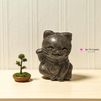 Pyrite Money Cat 55mm (Lightline Essentials) Encoded for Wealth Magnetism Random Piece Pyrite