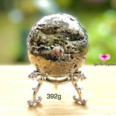 Pyrite Sphere (Peru) Aaaa Grade 392G 60Mm Crystal Sphere