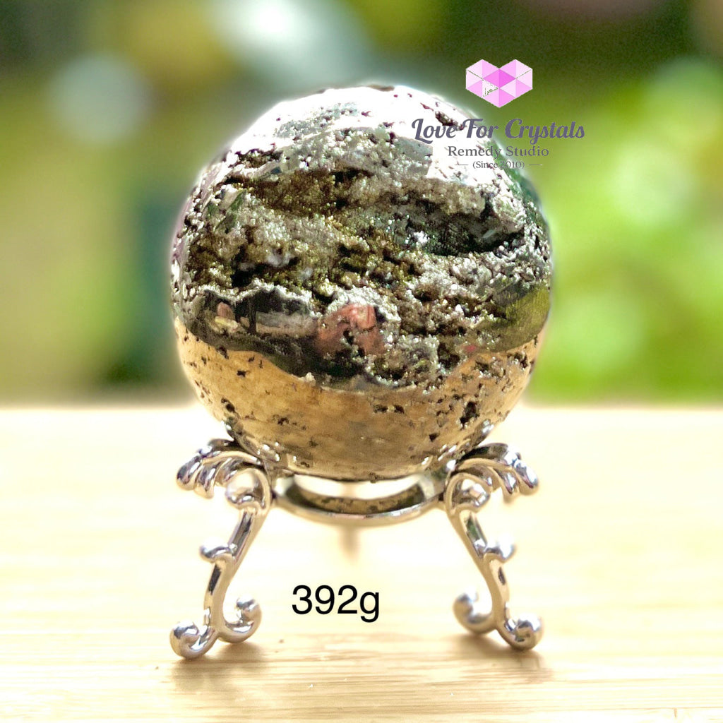 Pyrite Sphere (Peru) Aaaa Grade 392G 60Mm Crystal Sphere