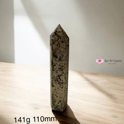 Pyrite Tower Point (Peru) Dissolver of Misfortune for Period 9 (Years 2024-2043) 141g 110mm Pyrite