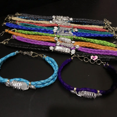 Quartz Point Leather Bracelet (Peru) Bracelets & Bangles