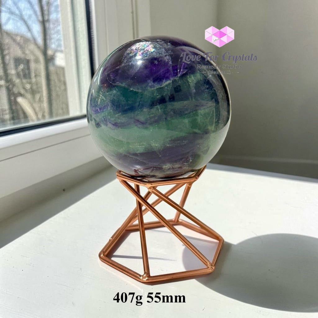Rainbow Fluorite Sphere (Mexico) - 407g 55mm - Fluorite