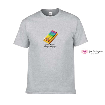 Rainbow Prosperity Gold Bar (Shirts of Fortune) by Fort M Treasures Grey 3XL