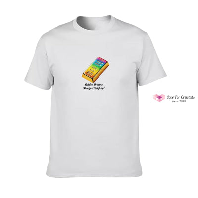 Rainbow Prosperity Gold Bar (Shirts of Fortune) by Fort M Treasures White 2XL