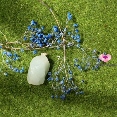 Raw Aquamarine Pendant (Brazil) Silver Plated Pendants & Necklaces