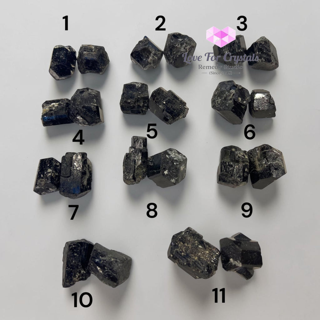 Raw Black Tourmaline 50g Pack of 2 (Protection • Grounding • Energy Shield) - Black tourmaline