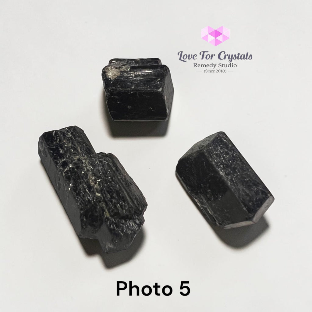 Raw Black Tourmaline (Protection • Grounding • Energy Shield) - Photo 5 (Pack of 3) - Black tourmaline