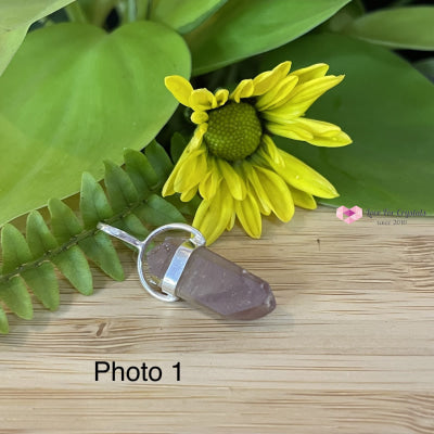 Raw Lithium Pendant (Brazil) Silver Plated Pendants & Necklaces