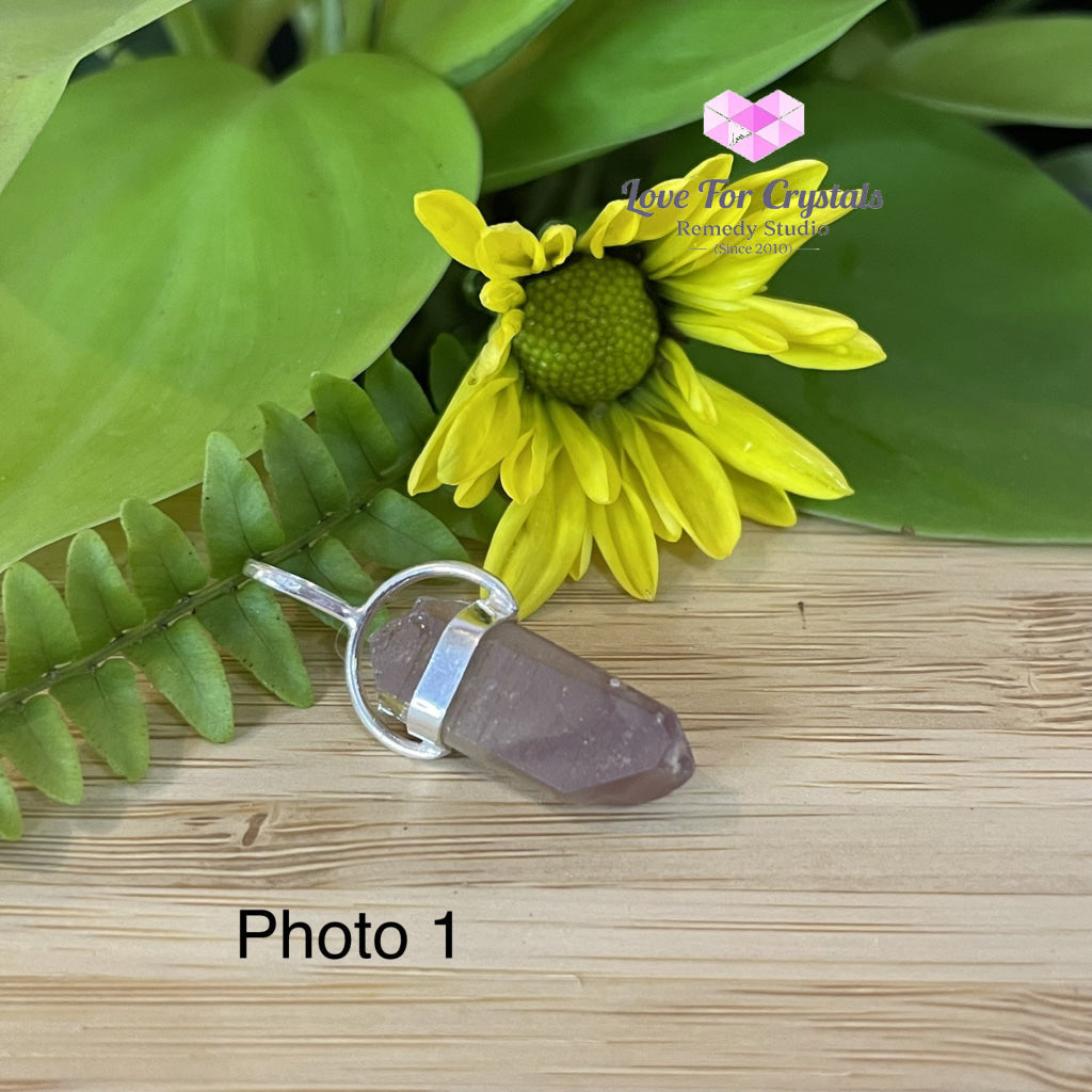 Raw Lithium Pendant (Brazil) Silver Plated Pendants & Necklaces