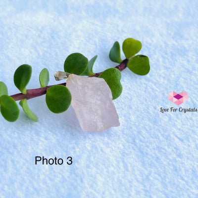 Raw Rose Quartz Pendant (Brazil) 20-45Mm Pendants & Necklaces