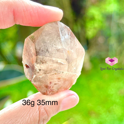 Red Epidote In Smoky Quartz Pocket Size (Aaa) Brazil Raw Stones