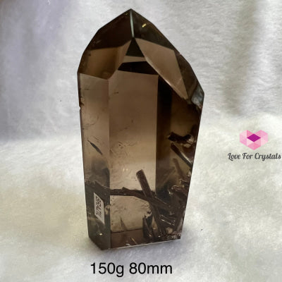 Red Epidote In Smoky Quartz Polished (Brazil) Aaaa 150G 80Mm Stones