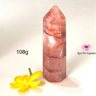 Red Hematoid Fire Quartz Point (Brazil) Aaa Grade 108G 90Mm Crystal Point