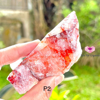 Red Hematoid Fire Quartz Raw Photo 8 Crystals