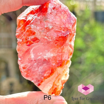 Red Hematoid Fire Quartz Raw Photo 3 Crystals