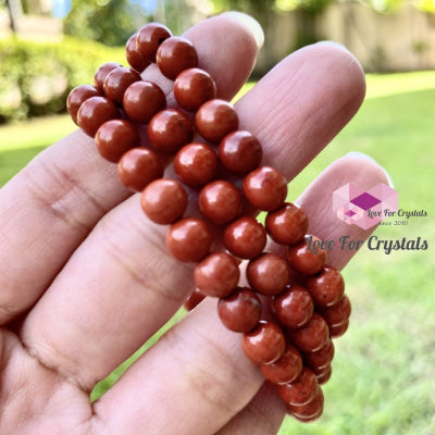 Red Jasper 6Mm Bracelet Bracelets