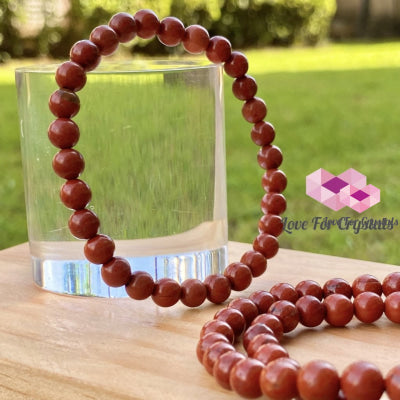 Red Jasper 6Mm Bracelet Bracelets