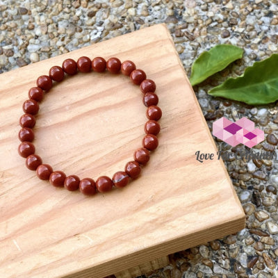 Red Jasper 6Mm Bracelet Bracelets