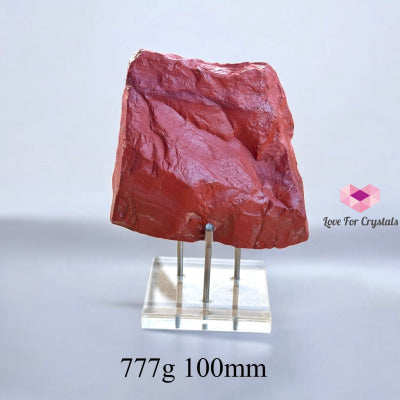 Red Jasper Raw with Acrylic stand (Large) Brazil 777g 100mm Raw crystals