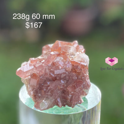 Red Tangerine Lemurian Cluster (Brazil) Rare! 238G 60Mm Caves Geodes And Clusters