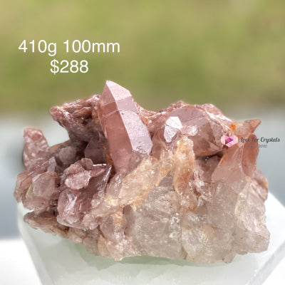 Red Tangerine Lemurian Cluster (Brazil) Rare! 410G 100Mm Caves Geodes And Clusters