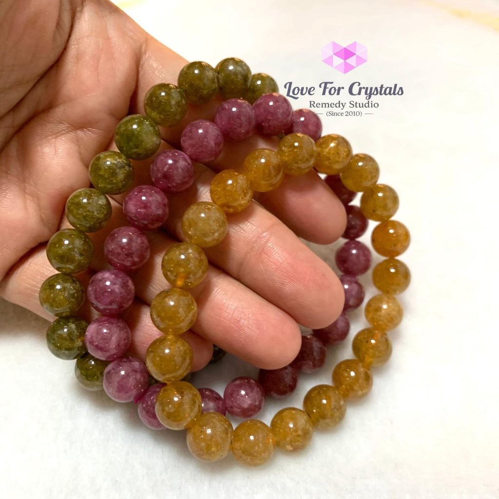 Red Tourmaline (Rubellite) Brazil Aaa Grade Bracelets & Bangles