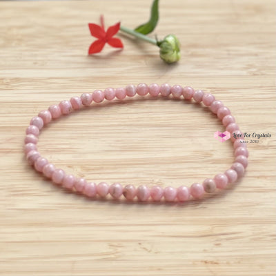 Rhodochrosite Bracelet 4Mm Size 6-6.5 Bracelets & Bangles