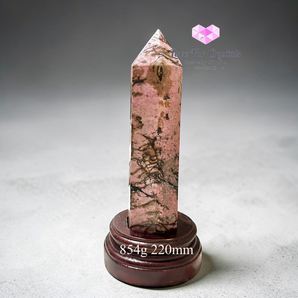 Rhodonite Anchor Tower Pointer (Encoded & Activated) 854g 220mm Crystal point