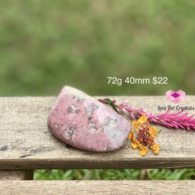 Rhodonite Tumbled (Large) Brazil 72G 40Mm