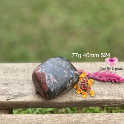 Rhodonite Tumbled (Large) Brazil 77G 40Mm