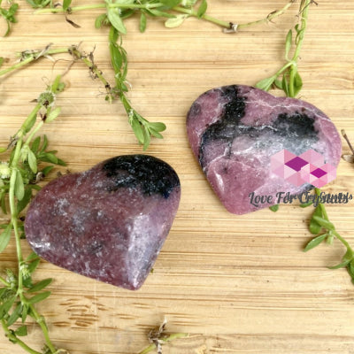 Rhodonite Twin Hearts (25-30Mm) Brazil Heart